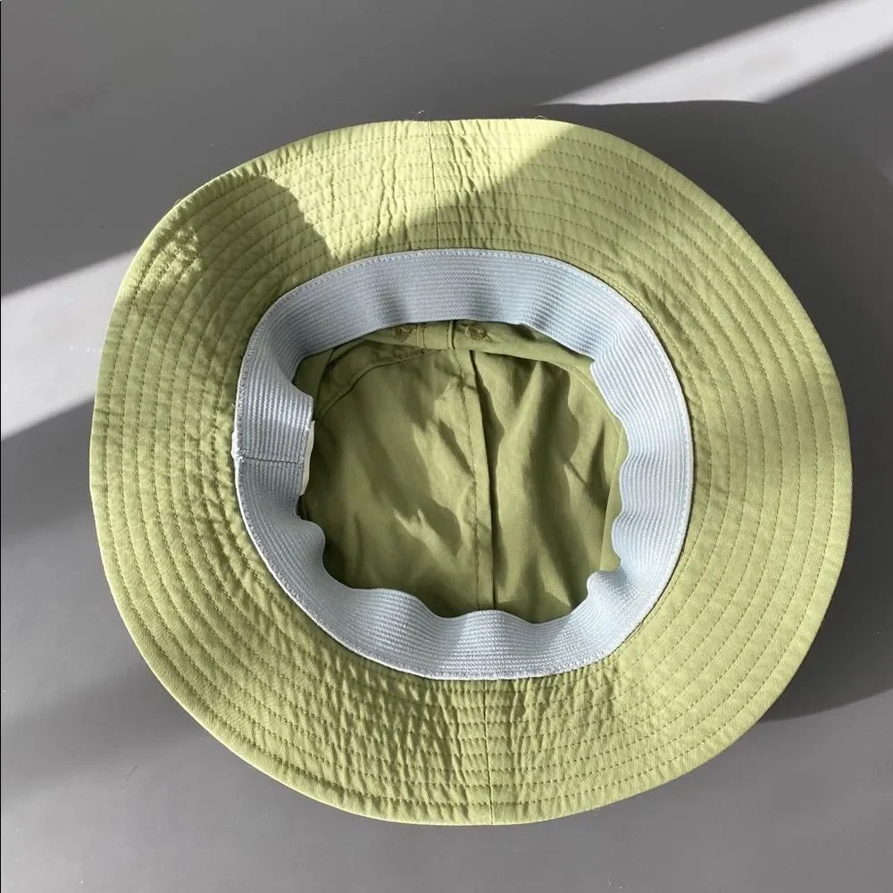 Patagonia Olive Green Bucket Hat with Striped Band - Picture 5 of 7